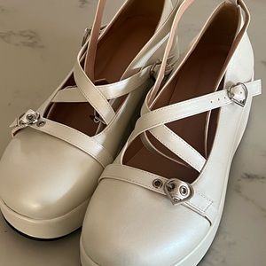 White demonia type shoe